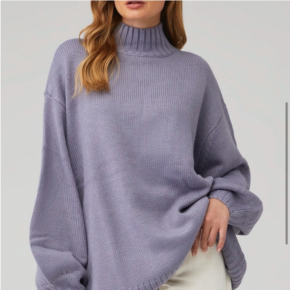 WeWoreWhat Oversized Mock Neck Sweater - Picture 3 of 9